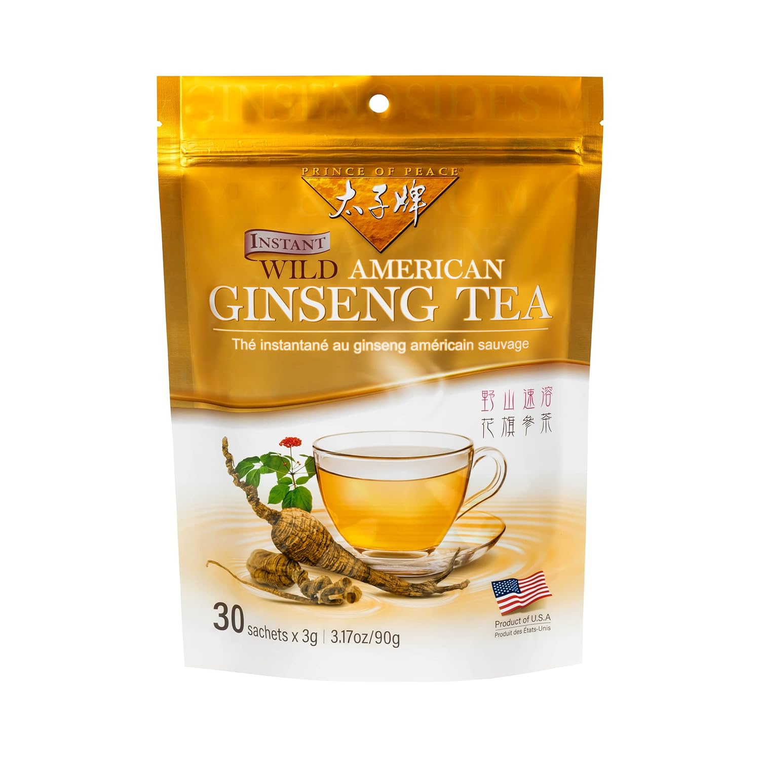 Prince of Peace Wild Ginseng Instant Tea, 30 sachets