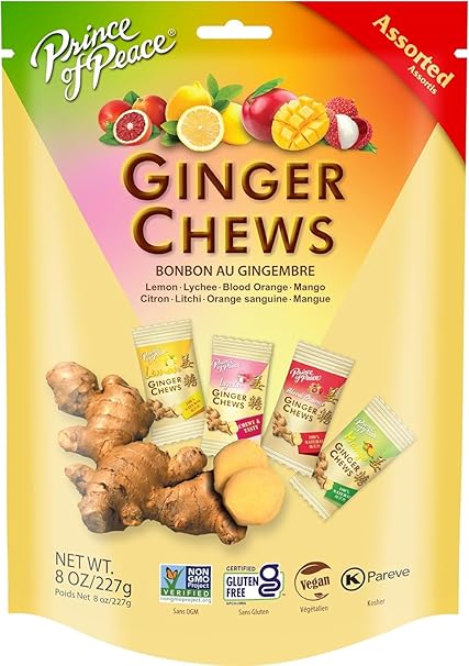 Prince of Peace Ginger Chews Assrted Flavors, 8 oz