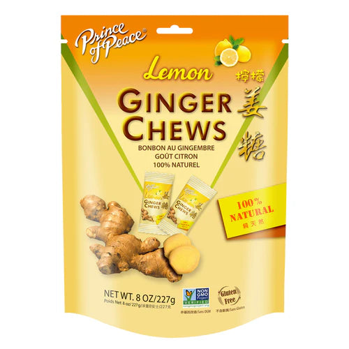 Prince Brand Lemon-Flavored Ginger Candy, 8 oz